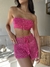 CONJUNTO DE CROCHÊ MILA ROSA PINK (TOP + SHORTS) - loja online