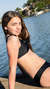 Bikini un hombro con volado por delante - Negro
