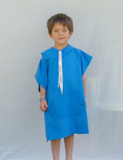 PONCHO PLAYERO- Azul Grecia