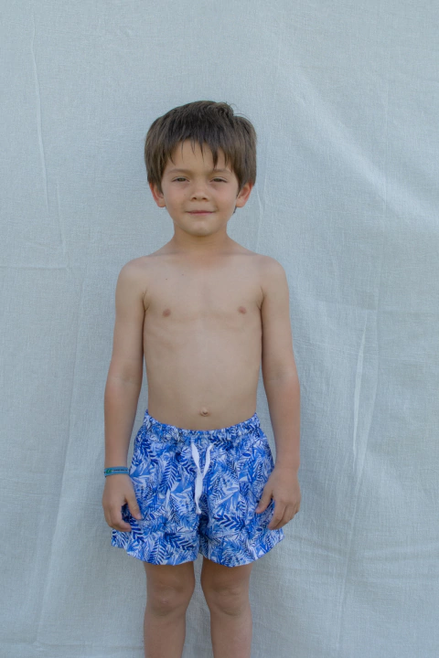 SHORT VARÓN - Hojas Pintadas Azules