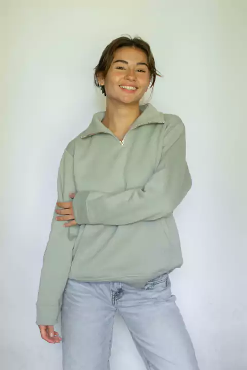 GRIS - Cuello con cierre