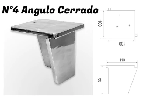Patas de Aluminio N°4 "Ángulo Cerrado"