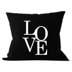 Imagen de Fundas Para Almohadones 40x40 Lienzo Negro