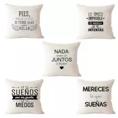Fundas Para Almohadones 50x50 Lienzo Crudo