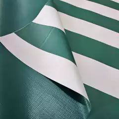 Lona Vinilica Rayada Para Toldos Verde x metro