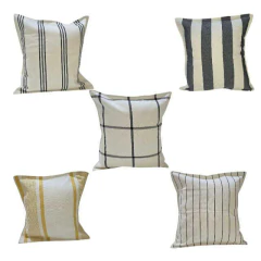 Fundas Para Almohadones 40x40 Tusor Rayado - comprar online
