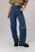 JEANS WIDE LEG C/ROTURA WEST