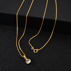 Corrente Veneziana 1,5mm (45cm) (Fecho Tradicional) + Pingente Ponto de Luz (P)