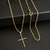 Corrente Cadeado 2mm (Fecho Tradicional) + Pingente Cruz Agulha (P)
