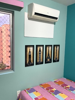 Conjunto de quadros Torres Pelo Mundo (preto ou branco) (entrega em até 10 dias úteis) - loja online
