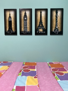 Conjunto de quadros Torres Pelo Mundo (preto ou branco) (entrega em até 10 dias úteis) na internet