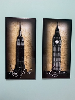Conjunto de quadros Torres Pelo Mundo (preto ou branco) (entrega em até 10 dias úteis) - Recife Ordinário