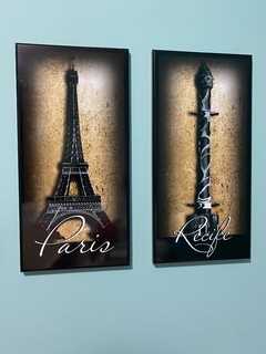 Conjunto de quadros Torres Pelo Mundo (preto ou branco) (entrega em até 10 dias úteis) - loja online