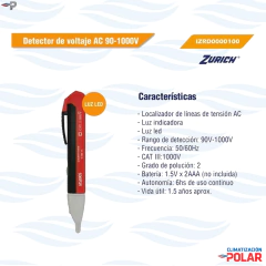Detector de Voltaje sin contacto ZURICH mod IZRD0000100 - Climatización Polar