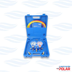 Manifold Value Mod VMG-2- 410A -02 - R22/404a/407a mangueras 120cm y adaptador y Maletin