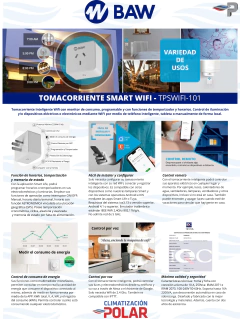 Toma Corriente Smart c/registro energia BAW mod TPSWIFI-101 en internet