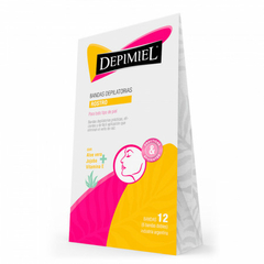 DEPIMIEL bandas depilatorias p/rostro x12