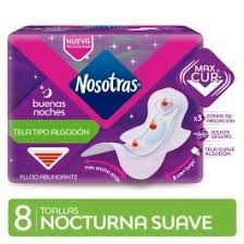 NOSOTRAS 110019/29 toall.natural b.noches x 8