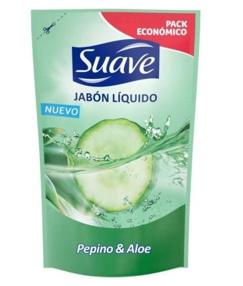 SUAVE jabon liq.sachet x220 PEPINO & ALOE