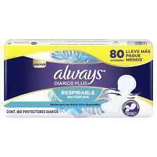 ALWAYS DIARIOS PLUS protectores respir s/perf x 80