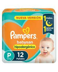 PAMPERS BABYSAN HIPOALERG pequeño x 12