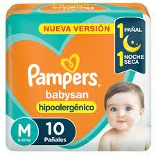 PAMPERS BABYSAN HIPOALERG mediano x 10