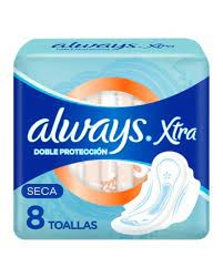ALWAYS doble protec.seca toallitas x 8