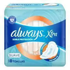 ALWAYS doble protec.suave toallitas x 8