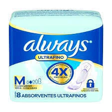 ALWAYS 4 X ultrafina seca toallitas x 8