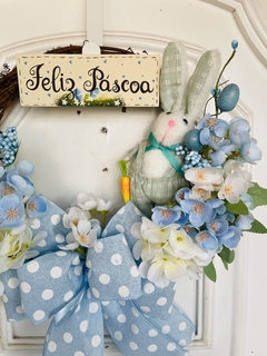 Guirlanda De Páscoa 30cm Coelho Azul - loja online