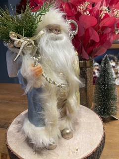 Papai Noel azul/champanhe 30cm - comprar online