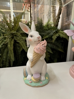 RESINA PASCOA COELHO C/ SORVETE 34cm - comprar online