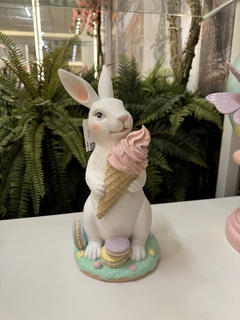 RESINA PASCOA COELHO C/ SORVETE 34cm
