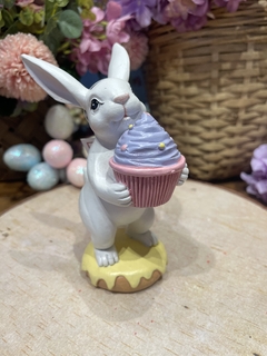 Coelho Resina cupcake 17cm na internet