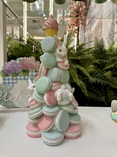 RESINA PASCOA ARVORE MACARONS 36,5cm - Decora Encanta 