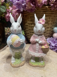 Casal de coelhos 16,5cm - comprar online