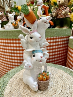 Trio de Coelhos c/ Cenouras 29,5cm - comprar online