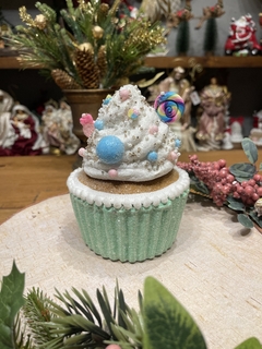 Enfeite Natal Cupcake 16x12cm