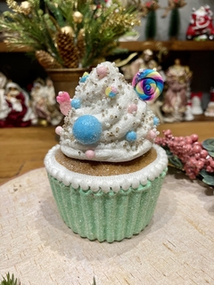 Enfeite Natal Cupcake 16x12cm - comprar online