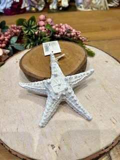 Enfeite Estrela Do Mar branco 13x13cm - Decora Encanta 