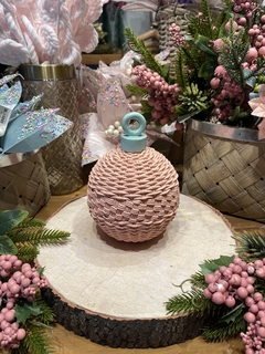 Bola de Natal Rosa resina 18cm