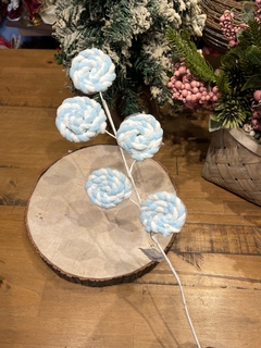 Galho Candy c/ pirulito 50cm azul - comprar online