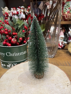 Mini árvore Natal flocada 25cm