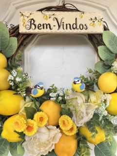 Guirlanda Limao Ama/Vrd/Bco 50Cm (Limoncello) - Decora Encanta 