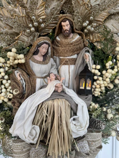 Imagem do Guirlanda De Natal Sagrada Família C/ Led 65cm (2)