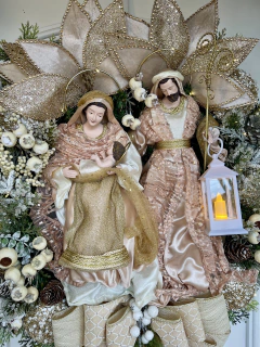 Guirlanda De Natal Sagrada F. C/ Led 65cm Nude