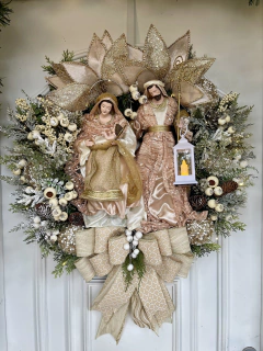 Guirlanda De Natal Sagrada F. C/ Led 65cm Nude na internet