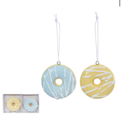 Conjunto 2 Donuts Amarelo e Azul 5cm - comprar online