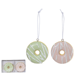 Conjunto 2 Donuts Rosa e Verde 5cm