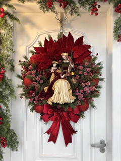 Guirlanda De Natal Sagrada Família C/ Led 65cm frutas cristalizadas - comprar online